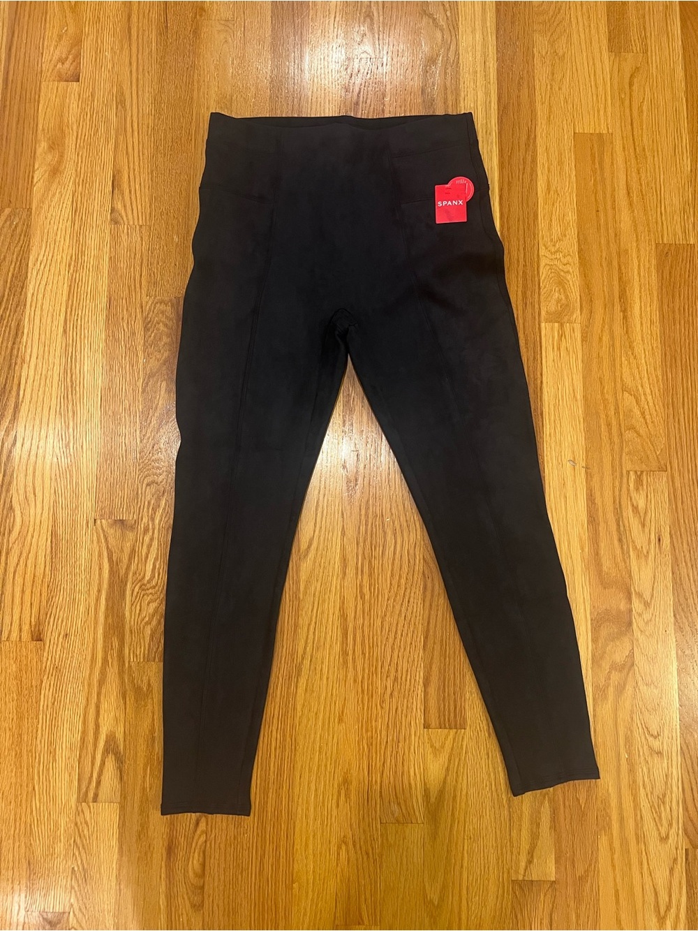 NWT SPANX Faux Suede Leggings Classic Navy XL High Rise Tummy Control Ankle
